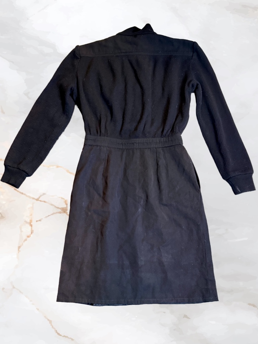 Vintage Valentino Miss V Black Military Zip-Front Mini Dress Black - Picture 3 of 5